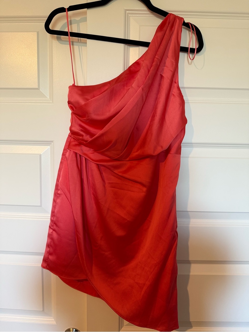 One-Shoulder Satin Dress